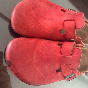 Birkenstocks , lightly worn as you can see from sole . But clearly some stains